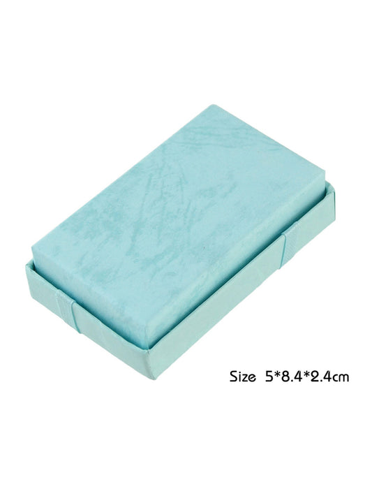 Cardboard Rectangle Jewellery Gift Box for Rings Earrings with Lid Ribbon Bow